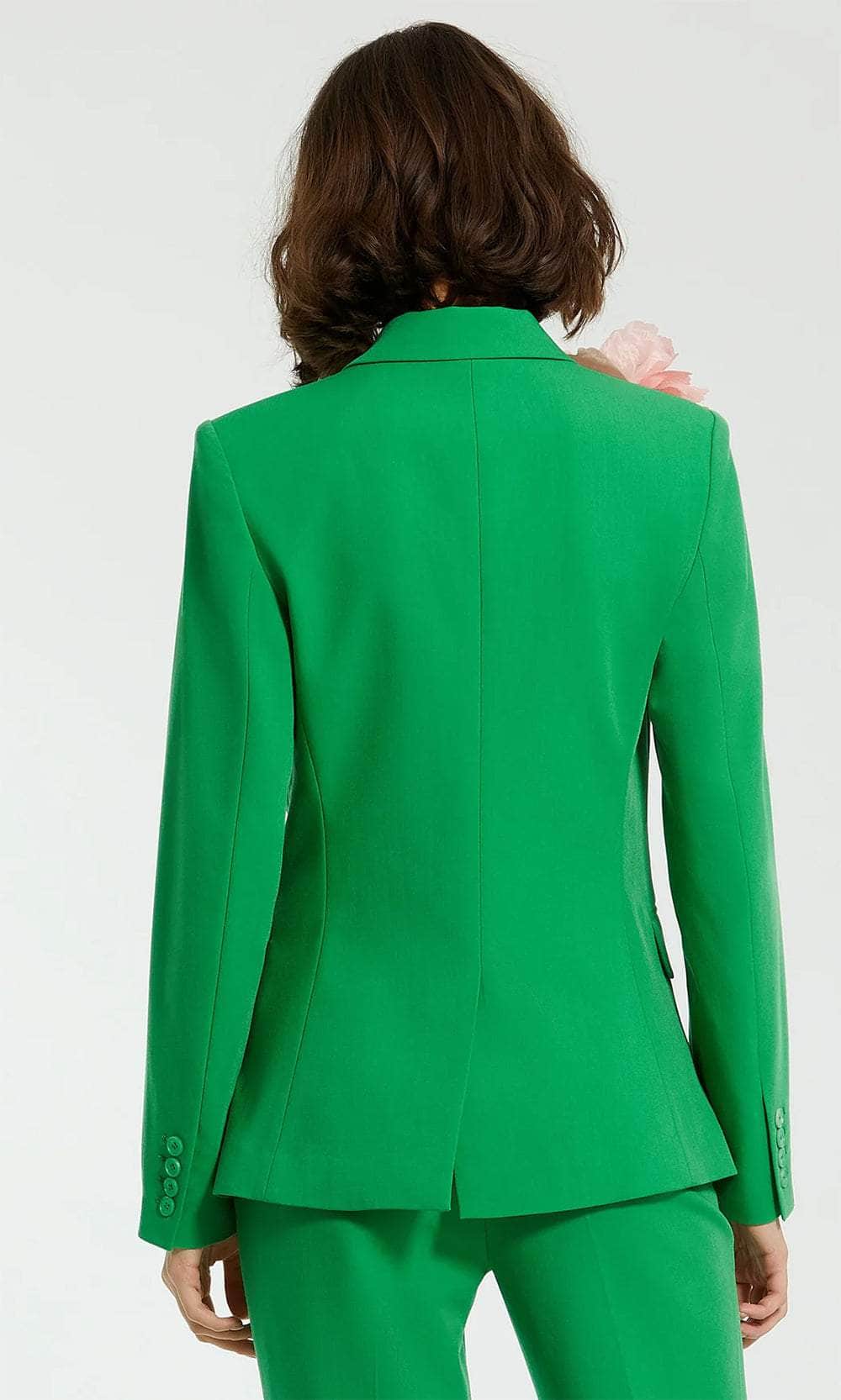 V-Neck Floral Applique Pantsuit