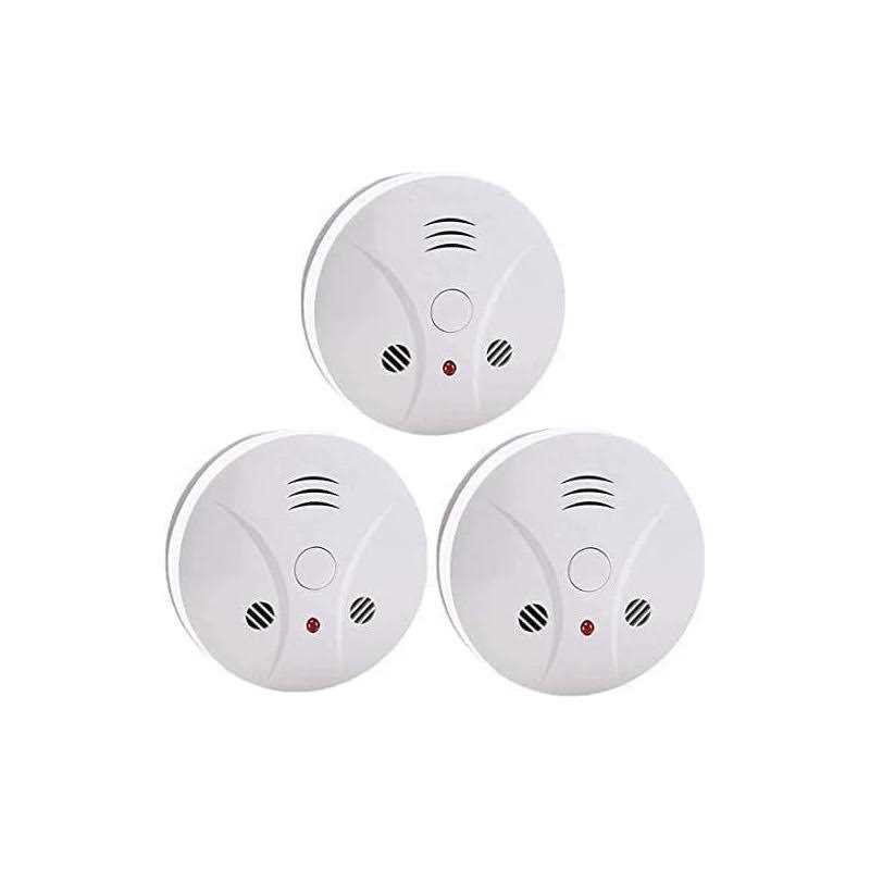 3 Pack Smoke Detector Battery Operated with Photoelectric Sensor and Silence Button