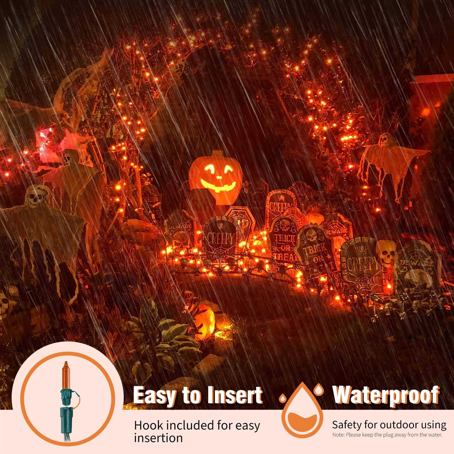 woohaha Christmas Lights Outdoor,2PACK 13ft 50-count Lights Incandescent Mini String 120v ul Lights