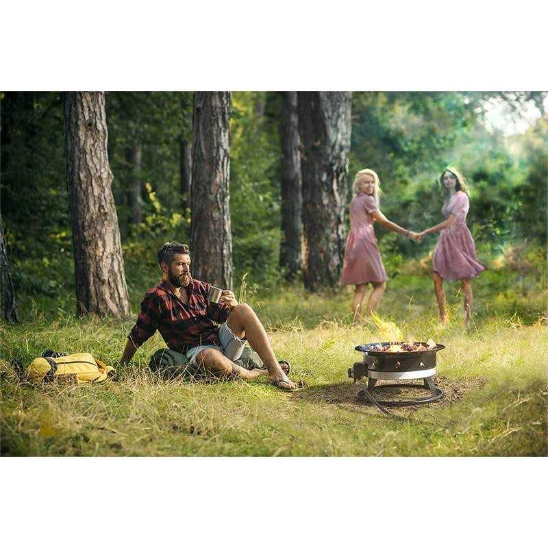 Outland Living Firebowl 893 Deluxe Outdoor Portable Propane Gas Fire Pit with Cover & Carry Kit