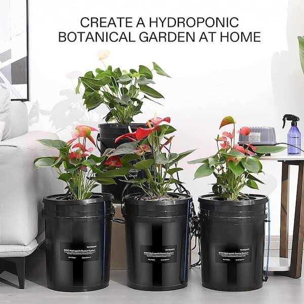 Vivosun DWC Hydroponics Grow System 5 Gal. Deep Water Culture Bucket with Recirculating Drip Garden Kit