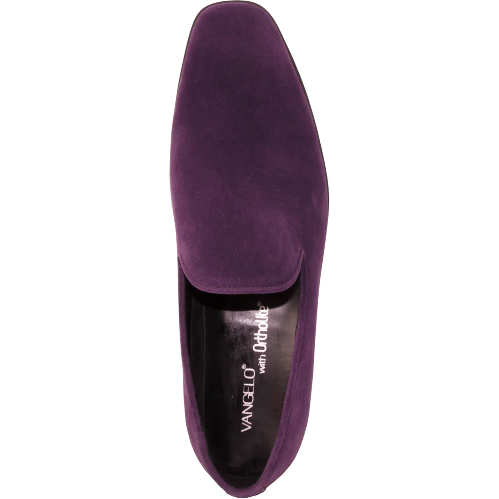 Mens Vegan Suede Wedding & Prom Slip On Loafer Dress Shoe in Purple