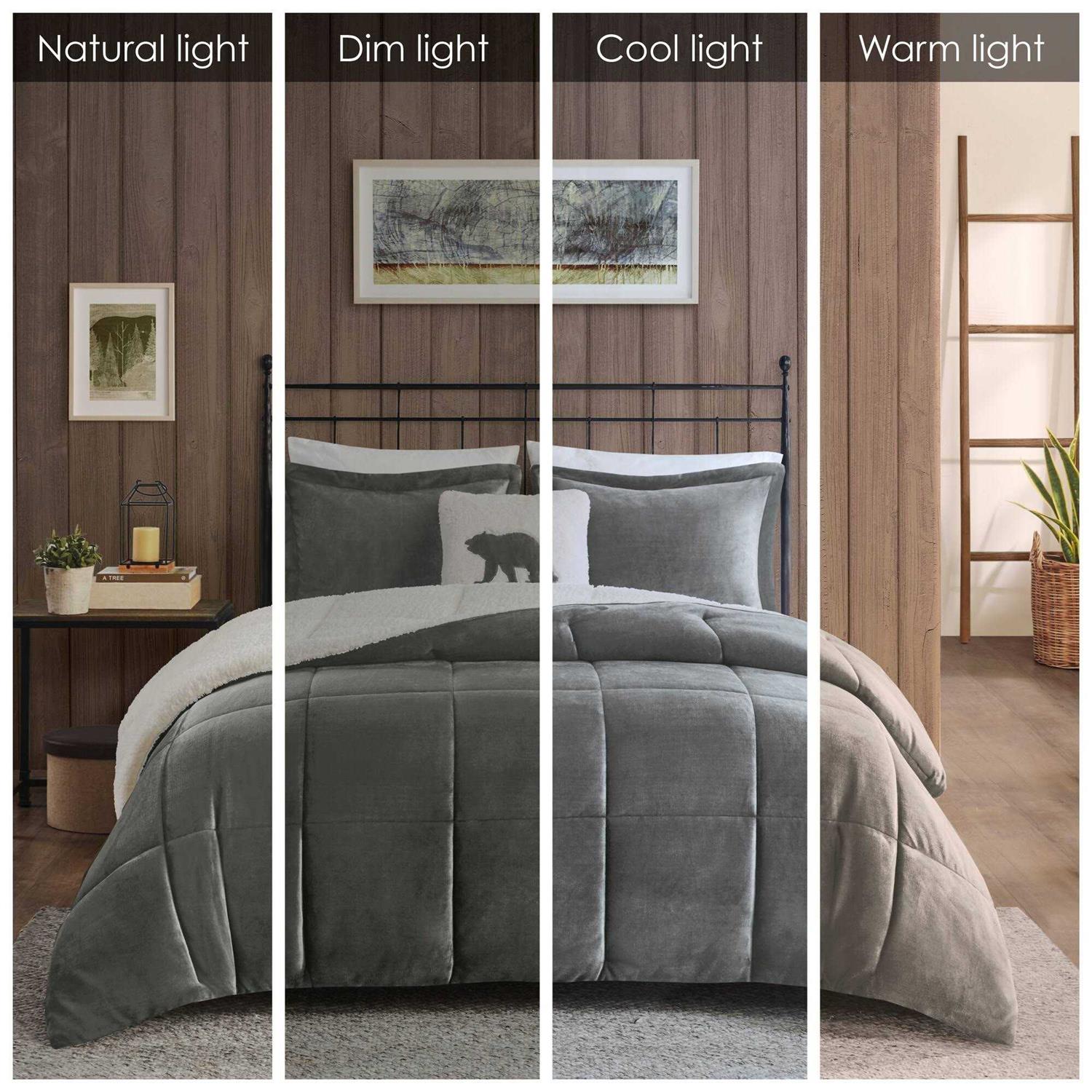 Alton Plush to Sherpa Down Alternative Comforter Set Woolrich