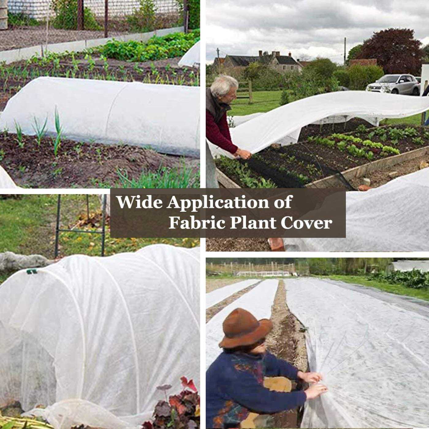 Valibe Plant Covers Freeze Protection 10 ft x Floating Row Cover Garden Fabric Plant Cover for Winter Frost / Sun Pest Protection