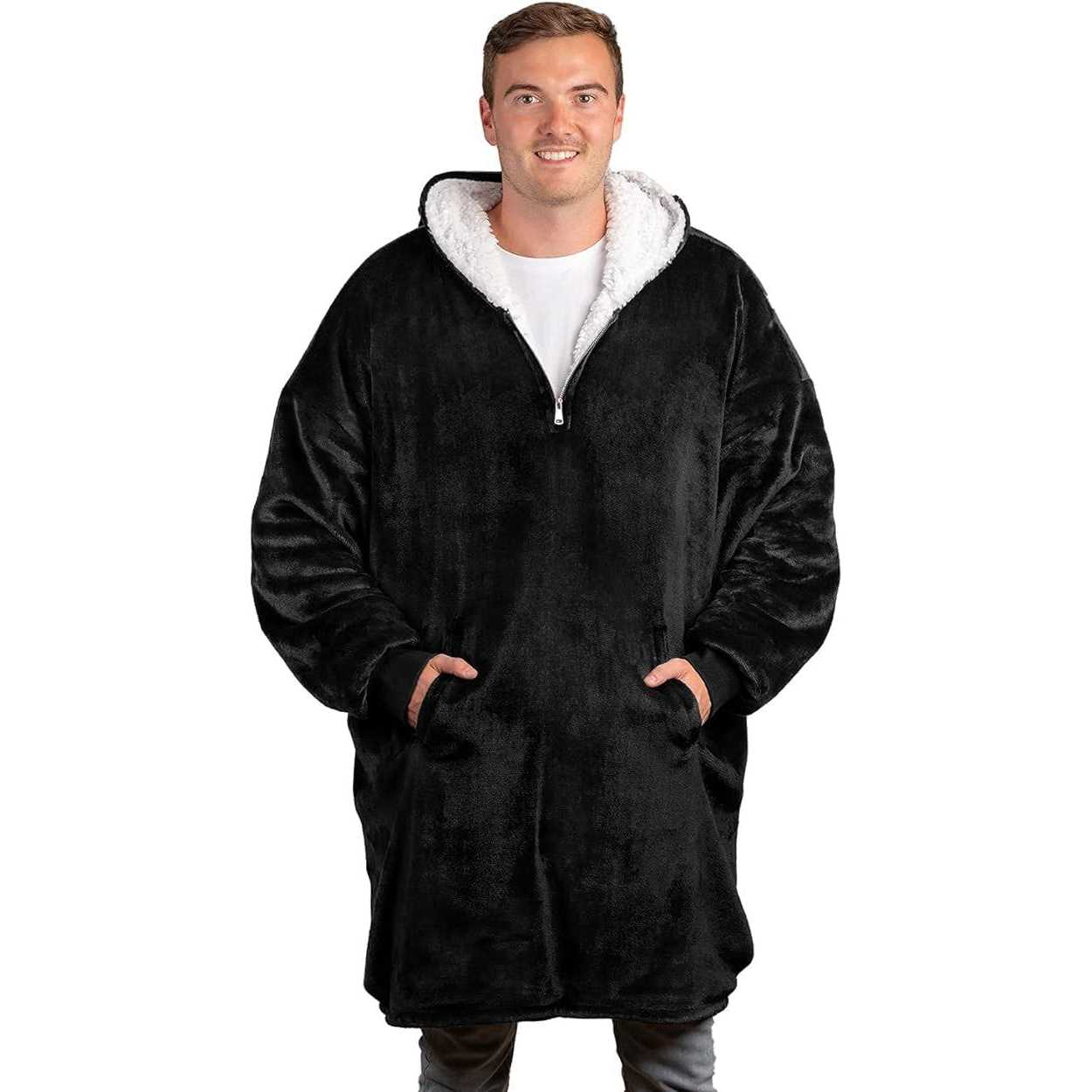 Trekki Oversized Hoodie Blanket Sweatshirt Wearable Blanket Hoodie Men Women with Zip