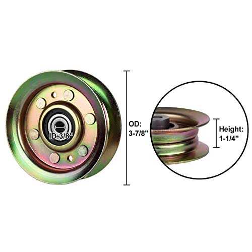 UP2WIN Idler Pulley Fit for Craftsman Mower Idler Pulley Bearings Fit for Craftsman Lt1000 Lt2000 Lawn Mower Tractor with 42 Deck