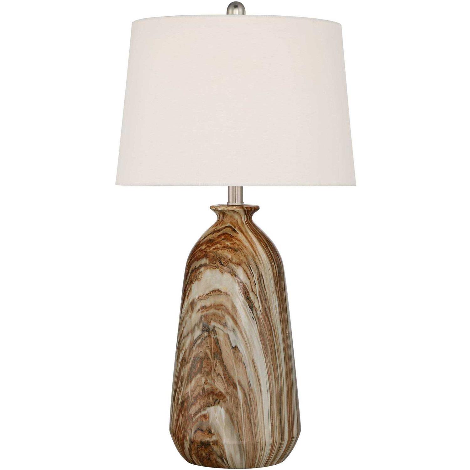 360 Lighting Carlton Modern Table Lamps 28 Tall Set of 2 Swirling Blue Marble Bedroom Living Room House