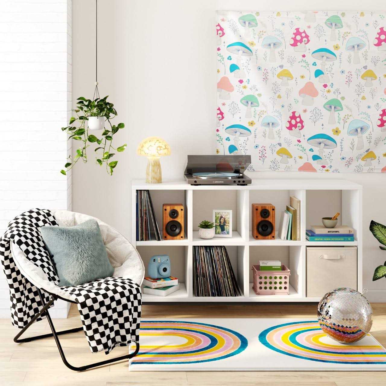 Urban Shop Novelty Glass Mushroom Lamp