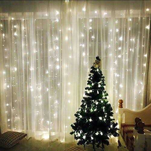 Twinkle Star 300 LED Window Curtain String Light for Christmas Wedding Party Home Garden Bedroom Outdoor Indoor Wall