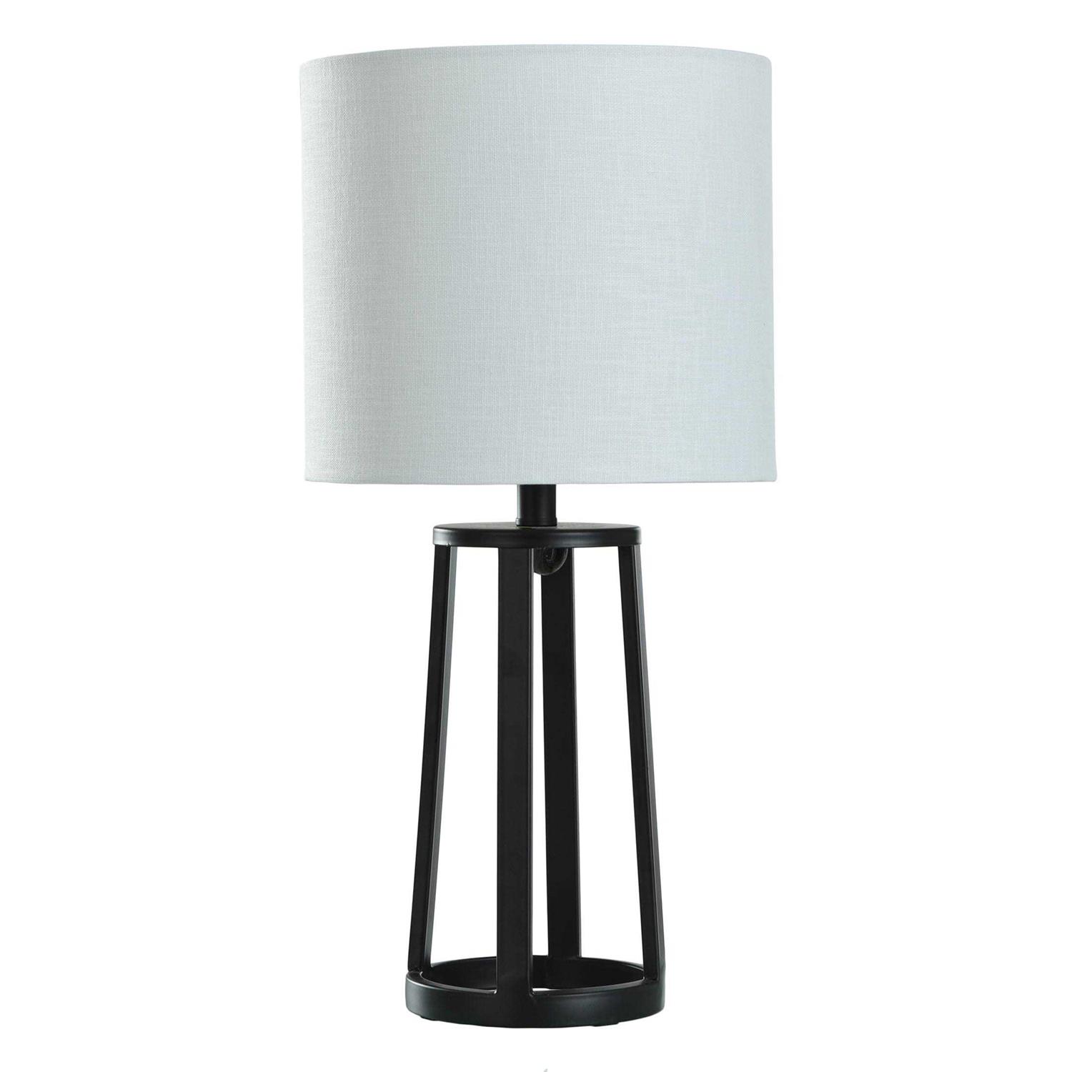 Better Homes Gardens Modern Matte Black Table Lamp with Classic Drum Shade