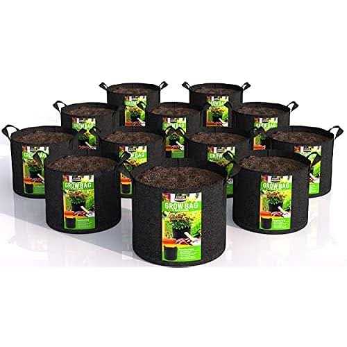 Utopia Home Fabric Grow Bags Heavy Duty Thickened Fabric Planters Pots