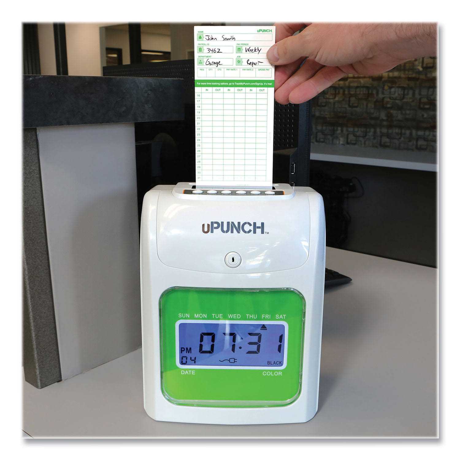 uPunch HN1500 Electronic Non-Calculating Time Clock Bundle