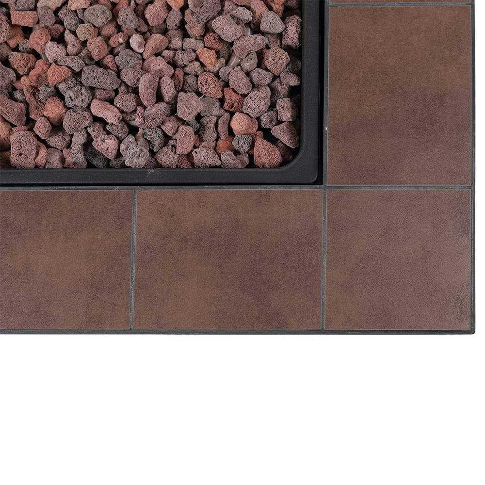 Endless Summer The Vanderbilt LP Gas Outdoor Fire Pit with Ceramic Tile Mantel