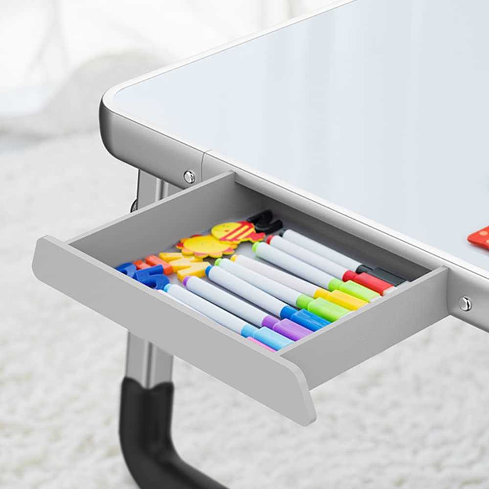 Laziiey Lap Desk Kids Dry Erase Board for Kids Art Table Foldable Play Table for Toddler Drawing Activity Homework