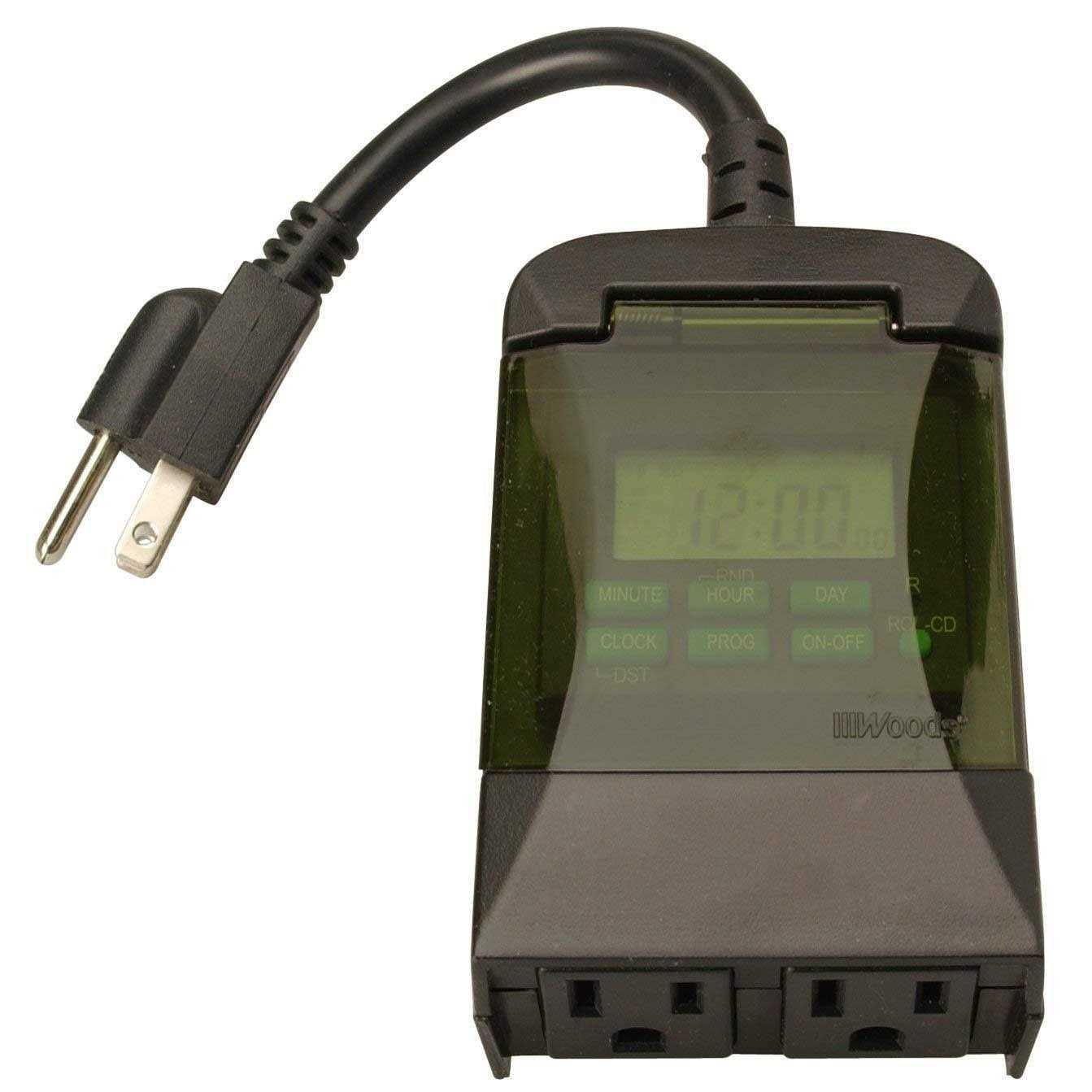 7-Day 2-Outlet Outdoor Digital Outlet Timer 50014WD