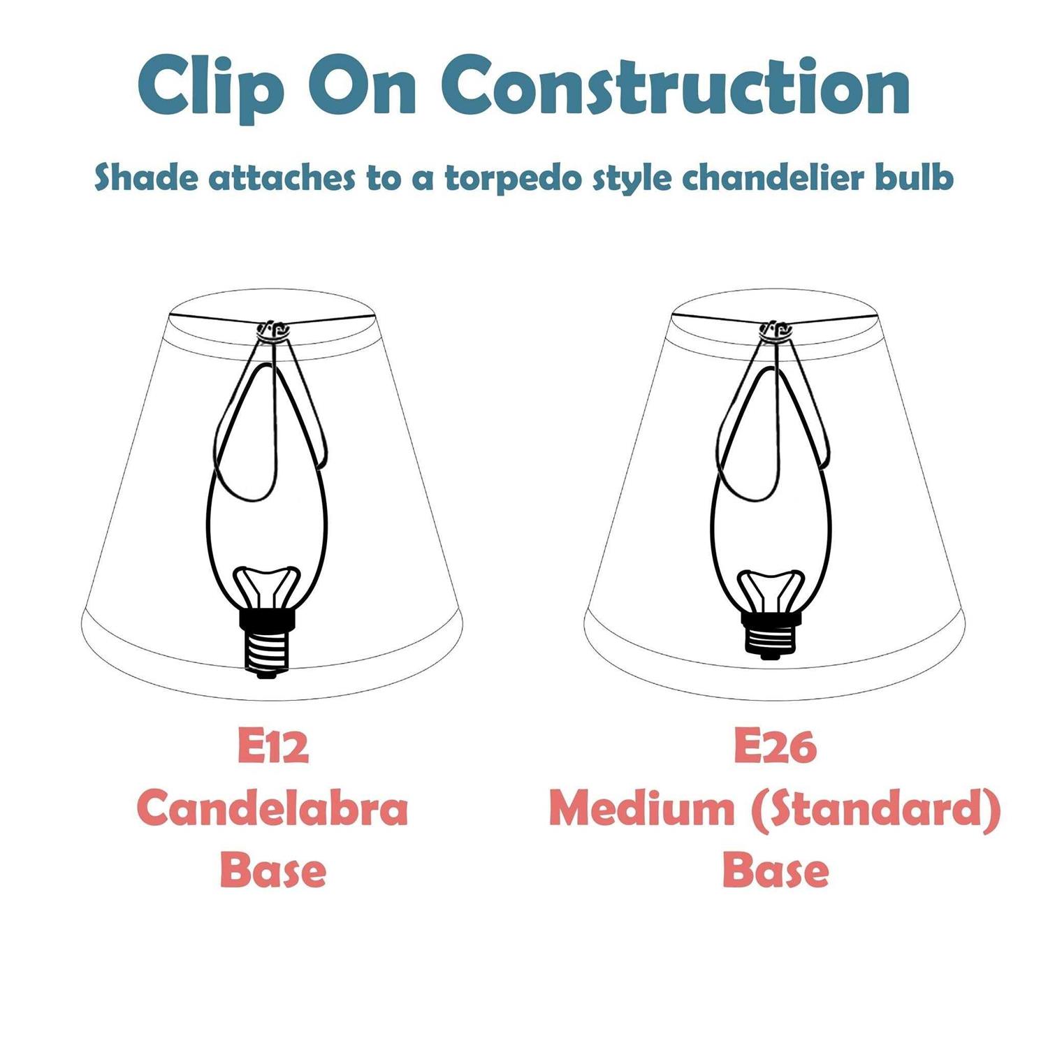 Aspen Creative Bell Chandelier Clip-On Lamp Shade