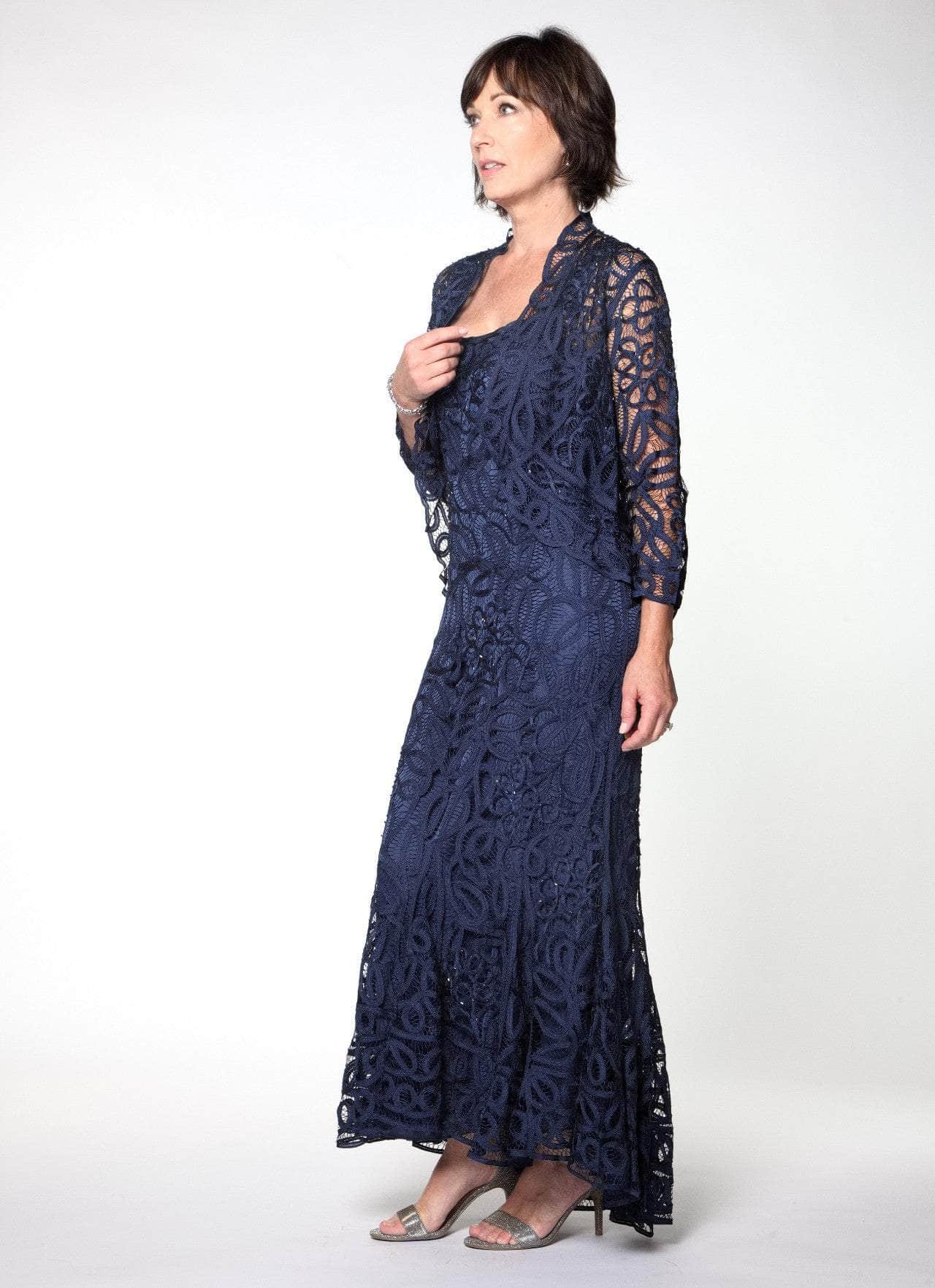 Sleeveless Lace Evening Dress