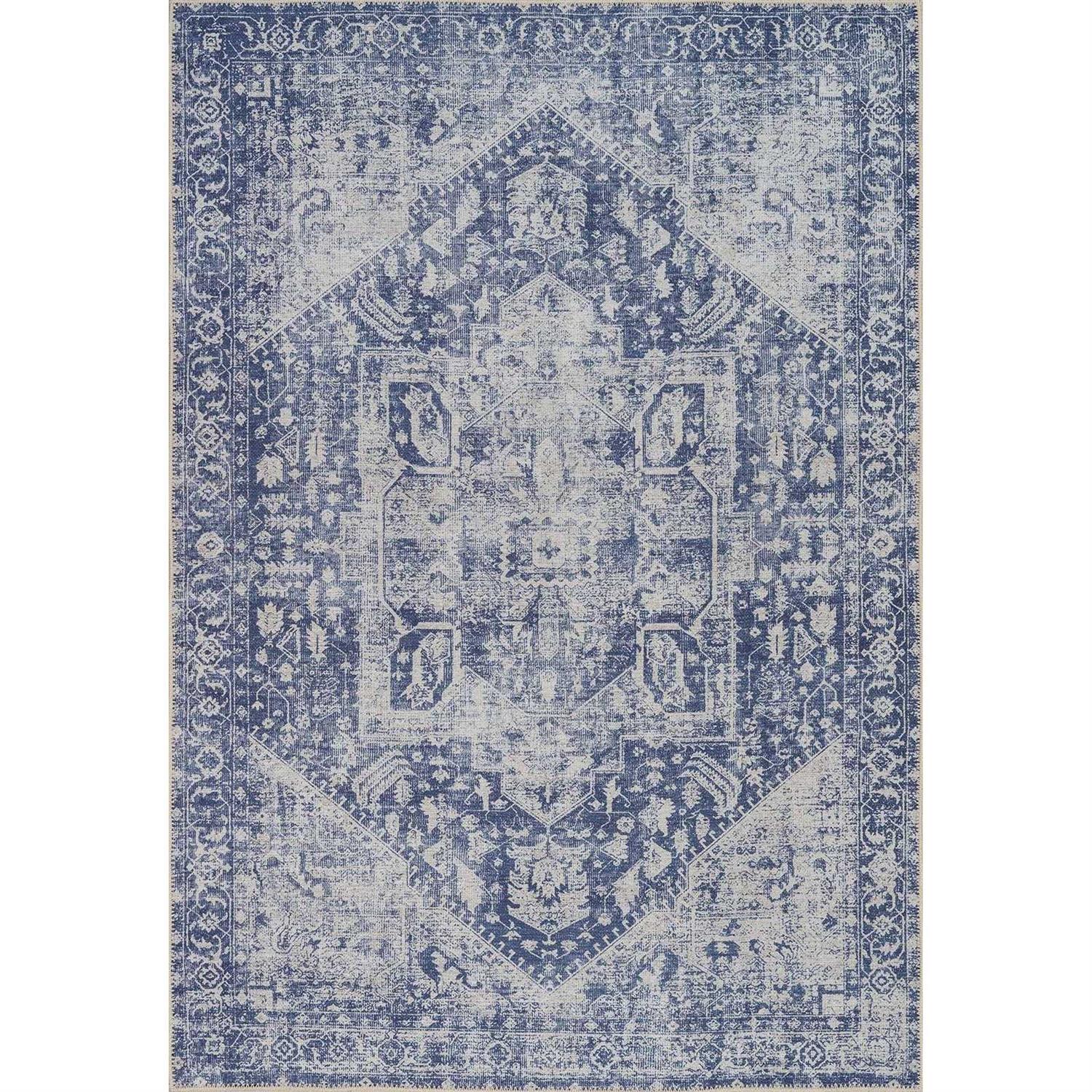 Adiva Rugs Machine Washable Area Rug With Non Slip Backing For Living Room