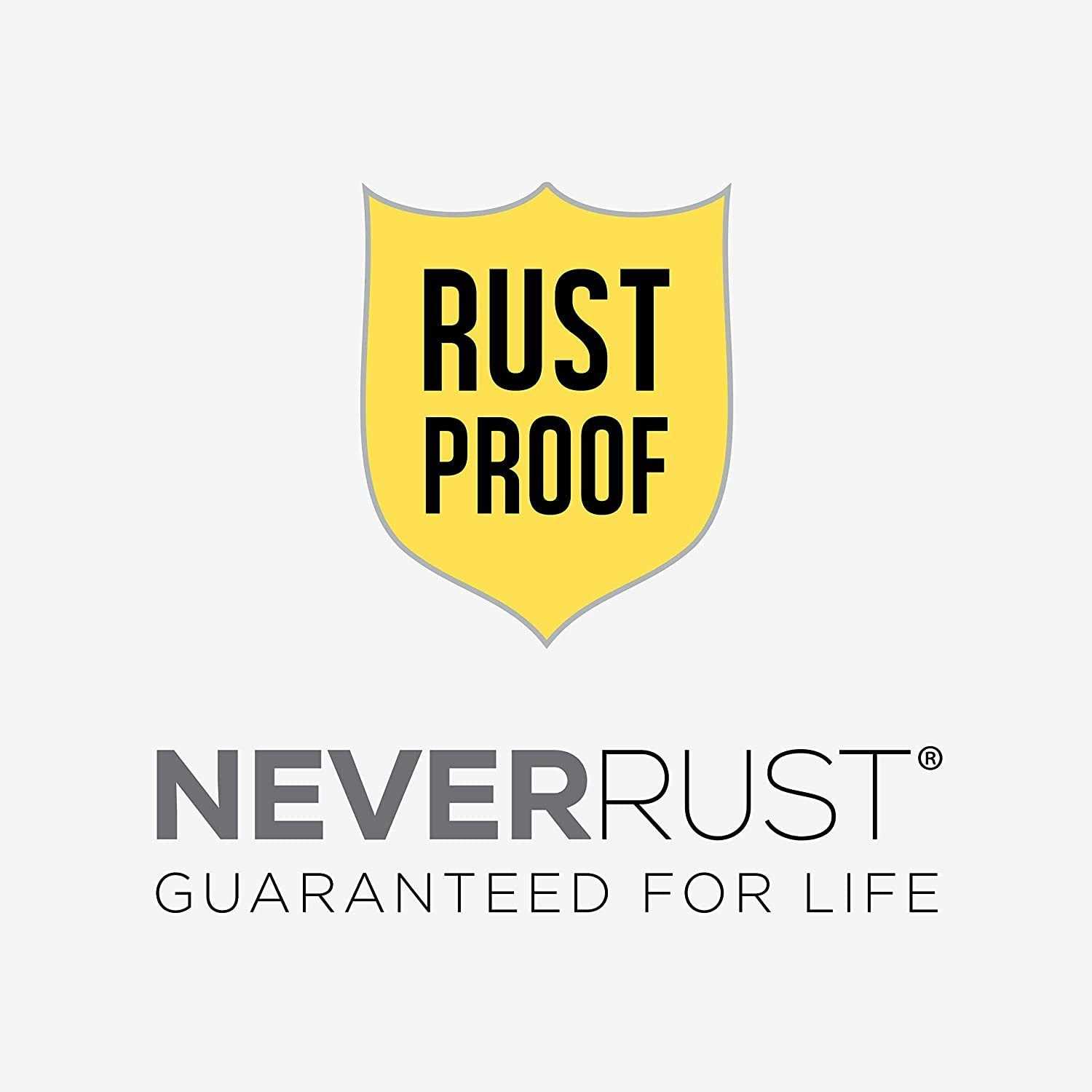 Zenna Home E35604SS NeverRust Aluminum Double Curved Shower Curtain Rod