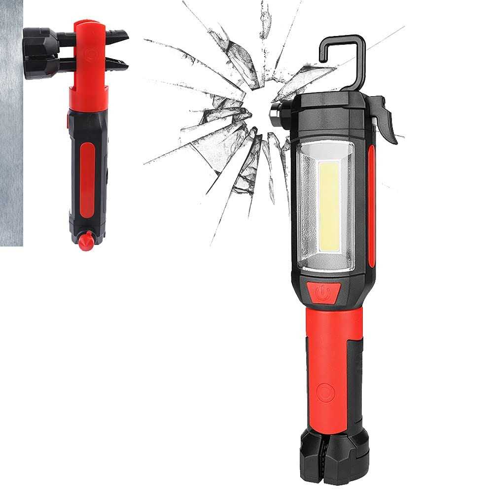 Maksone 9-in-1 Emergency Auto Tool with Flashlight Window Breaker & Seat Belt Cutter