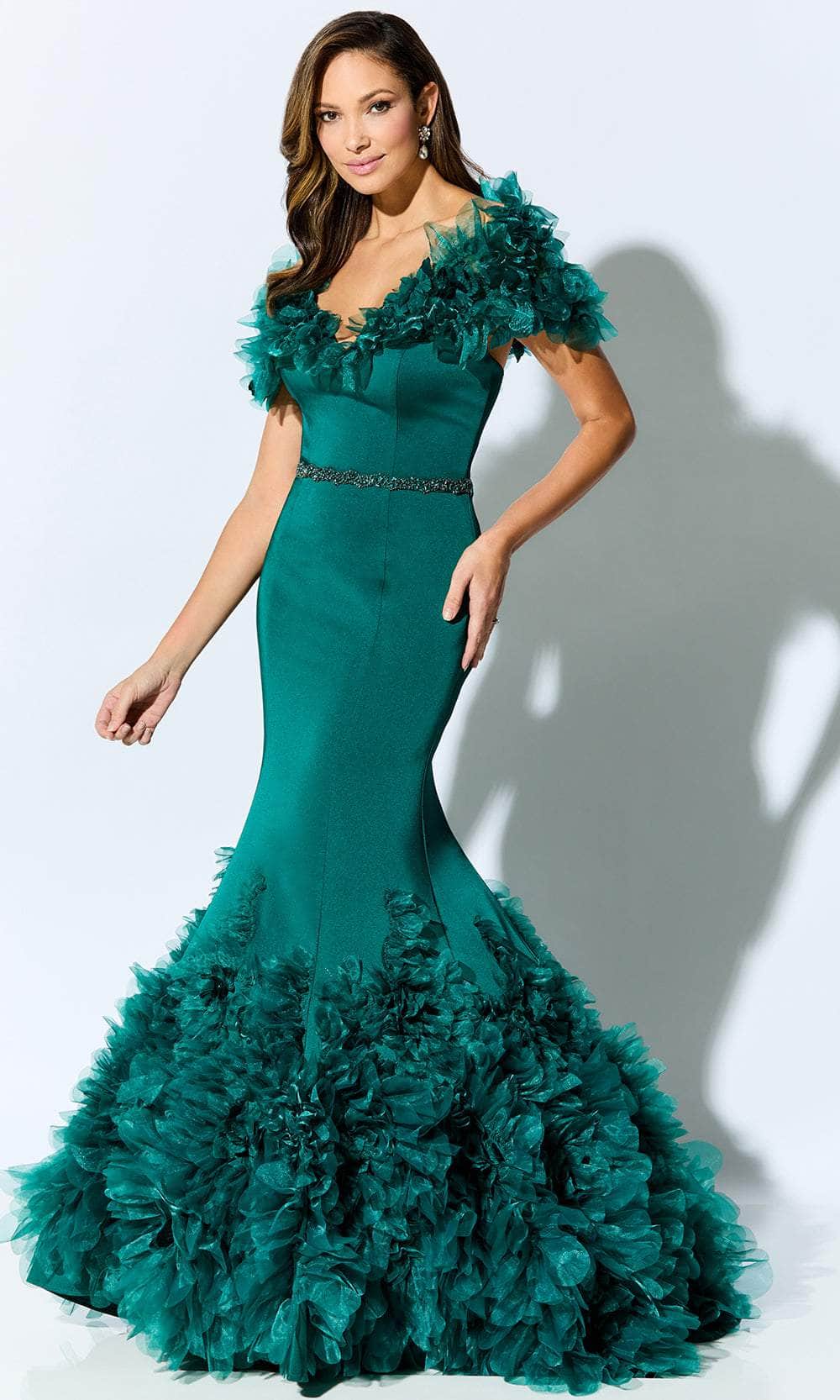 Tulle Appliqued Formal Gown