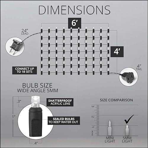 Wintergreen Lighting LED Net Lights