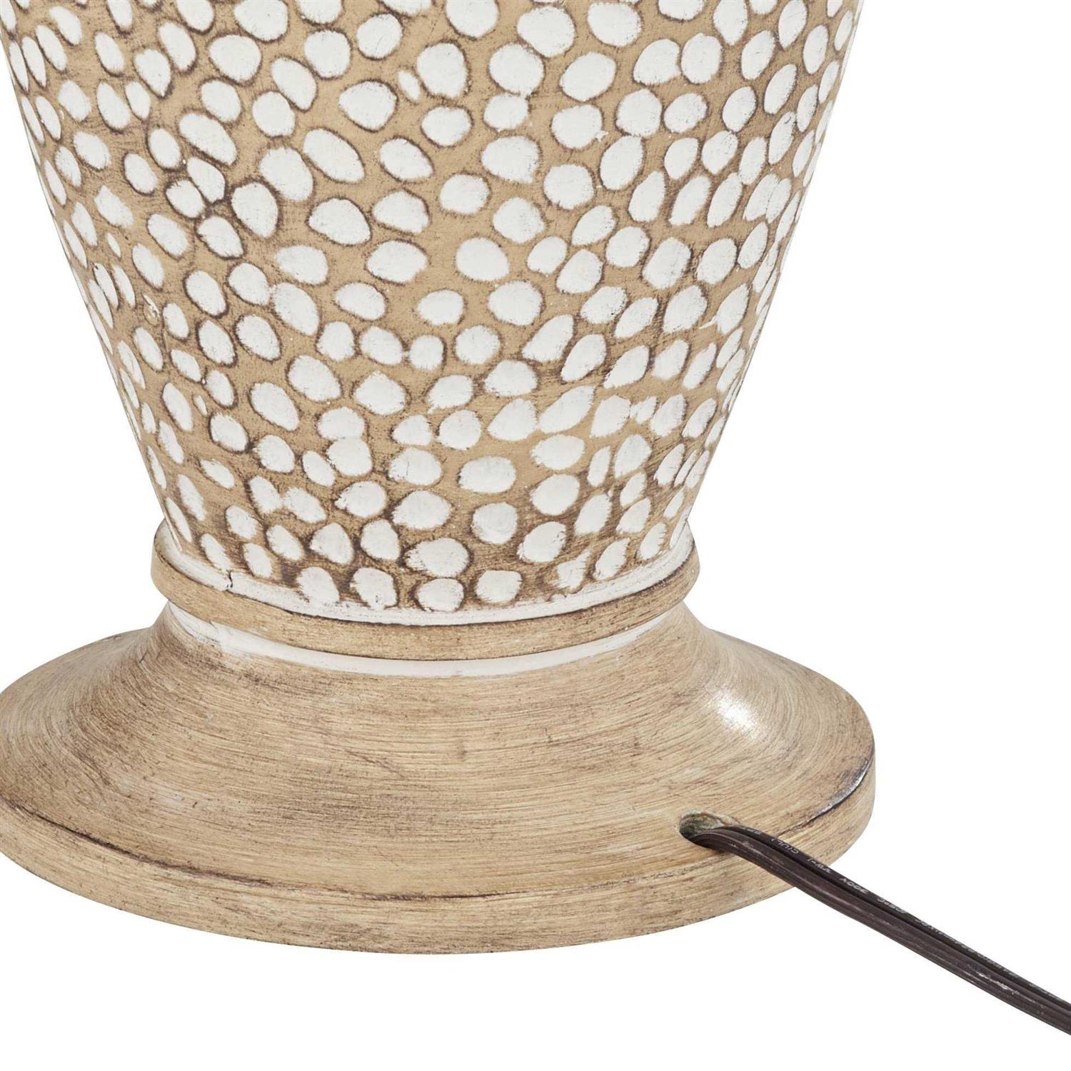 360 Lighting Cody Rustic Farmhouse Table Lamps 24 1/2 High Set of 2 Beige Textured Pebble Drum Shade for Bedroom Living Room Bedside Nightstand House