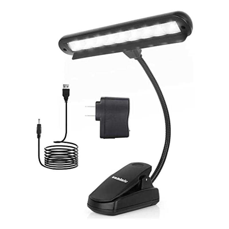 Vshinic Music Stand Light,Clip On Piano Lights 9 LED Orchestra Light Book Lamp Musician Lamp,Fully Adjustable No Flicker For Piano