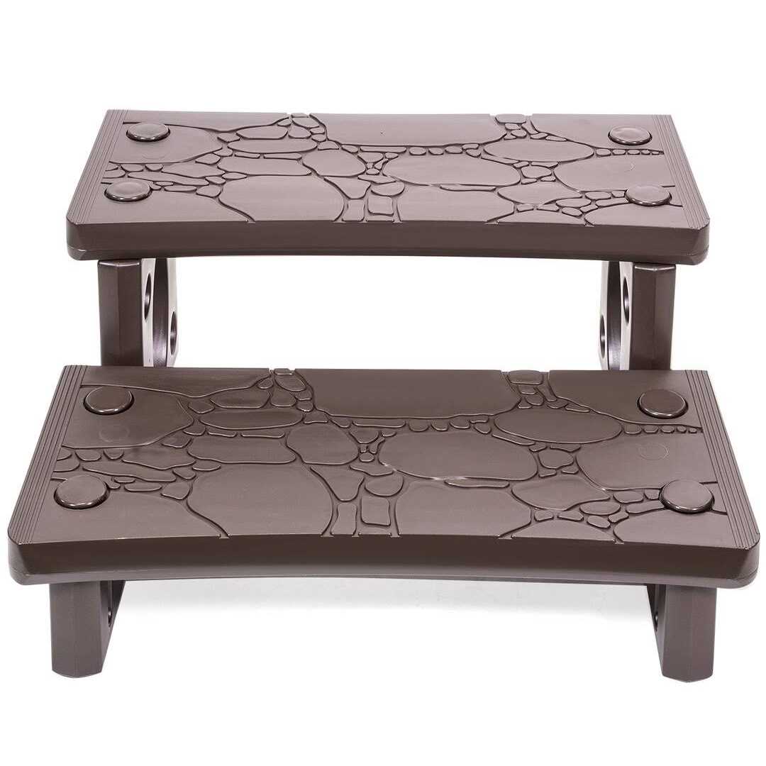 XtremepowerUS Multi Purpose 2-Step Spa Hot Tub Pool RV Campers Deck Steps