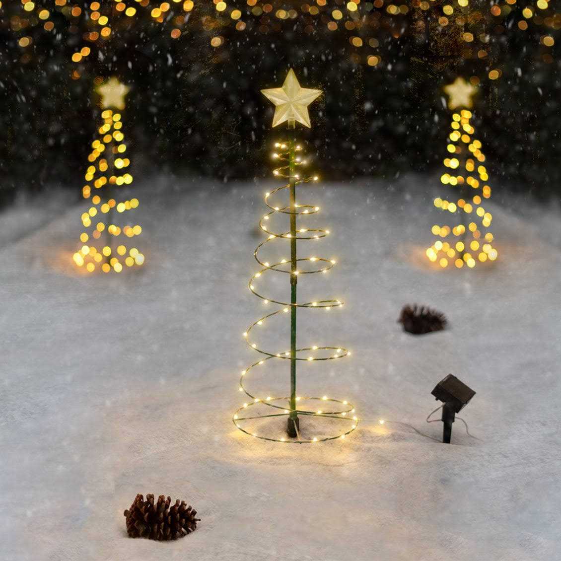 Touch Of ECO Solar LED Metal Christmas Tree Light Decoration