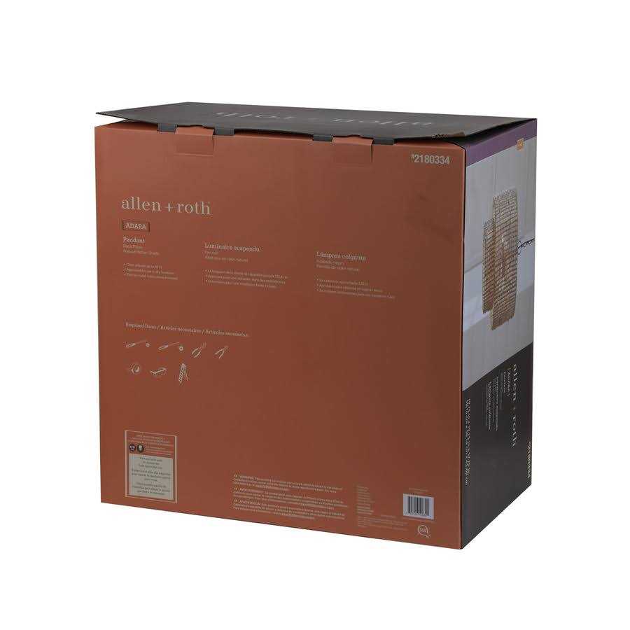 allen + roth Adara 3-Light Matte Black Traditional Drum Hanging Pendant Light KHV4993A