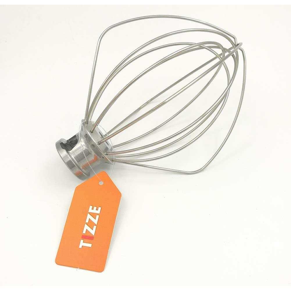 TIZZE 6-Wire Whip Attachment Fits KitchenAid Tilt-head Stand Mixer Replace K45WW