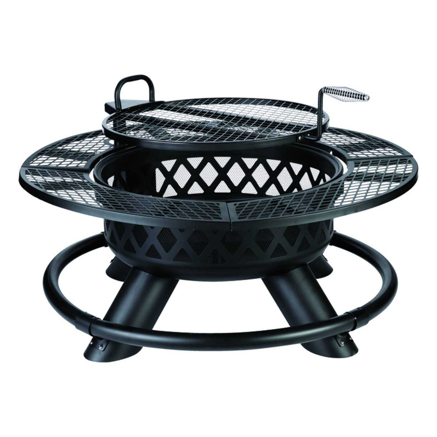 Living Accents Ranch Wood Fire Pit/Grill 47 in. W Steel