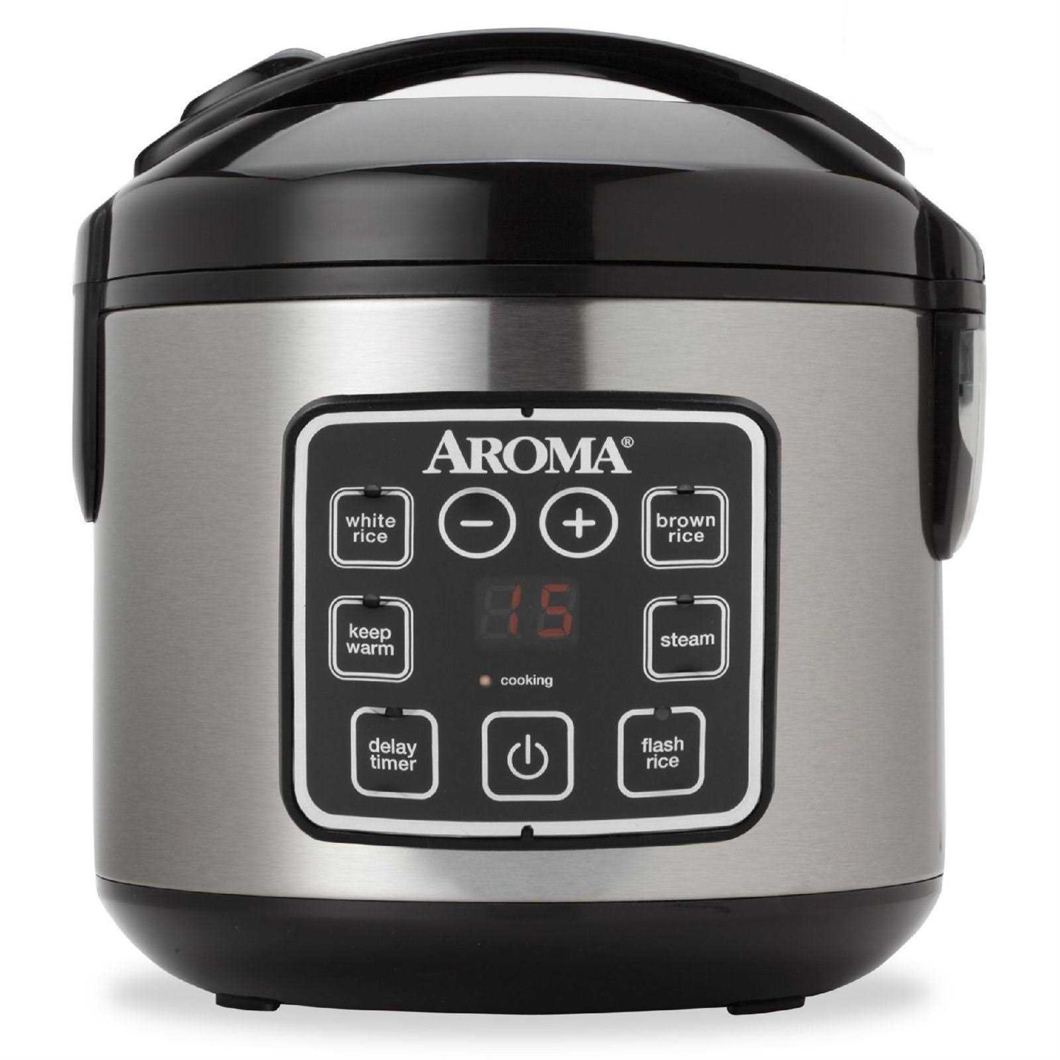 Aroma Housewares 2-8-Cups Digital Cool-Touch Rice Grain Cooker and Food Steamer