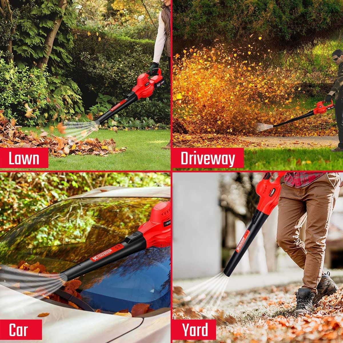 Cordless Leaf Blower 20V Battery Powered Leaf Blower