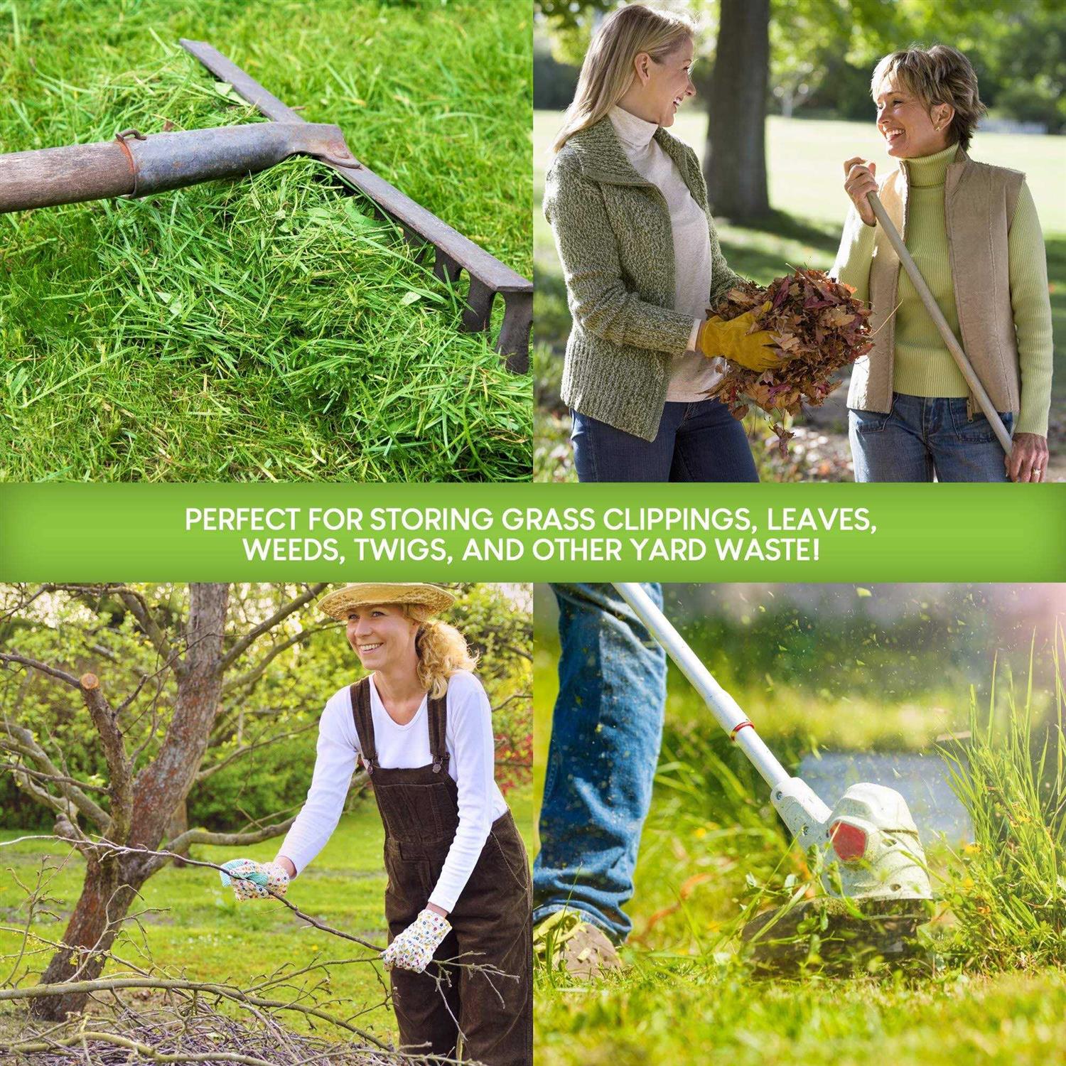 30 Gallon Kraft Lawn and Leaf Bags Eco-Friendly Heavy Duty Large Paper Trash Bags