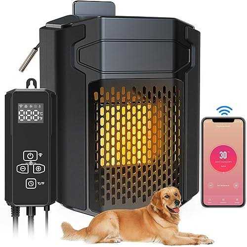 500Watt Dog House Heater with Thermostat WIFI Control for Outside Chicken Coop Heaters with APP Remote Control