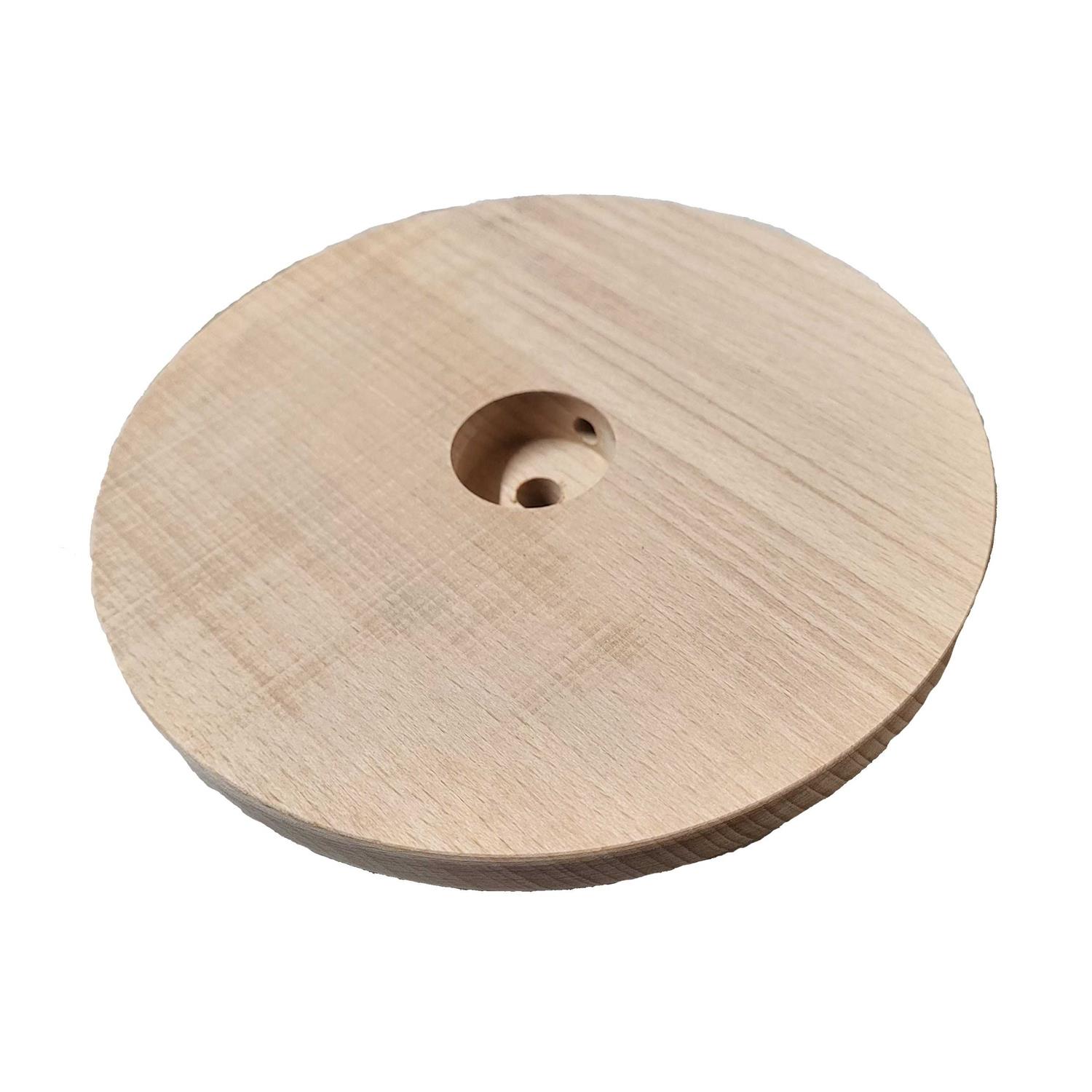 B&p Lamp Modern Style Unfinished Wooden Lamp Base 1/2 Inch Top Bottom by 1 1/4 Inch Height 10220U