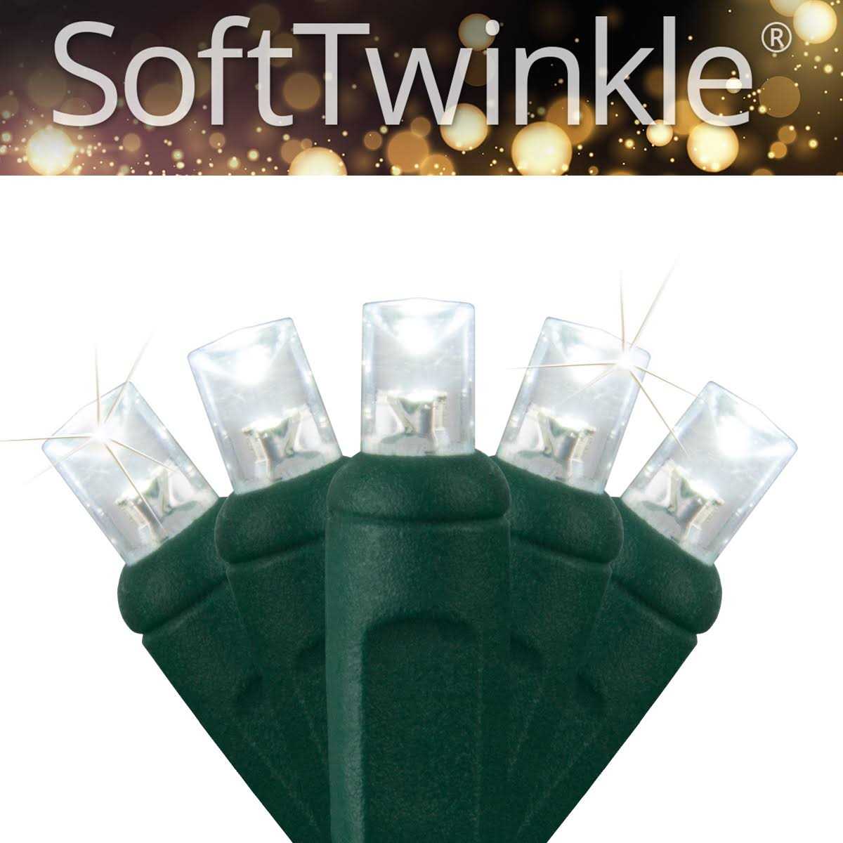 50 5mm SoftTwinkle LED Christmas Lights