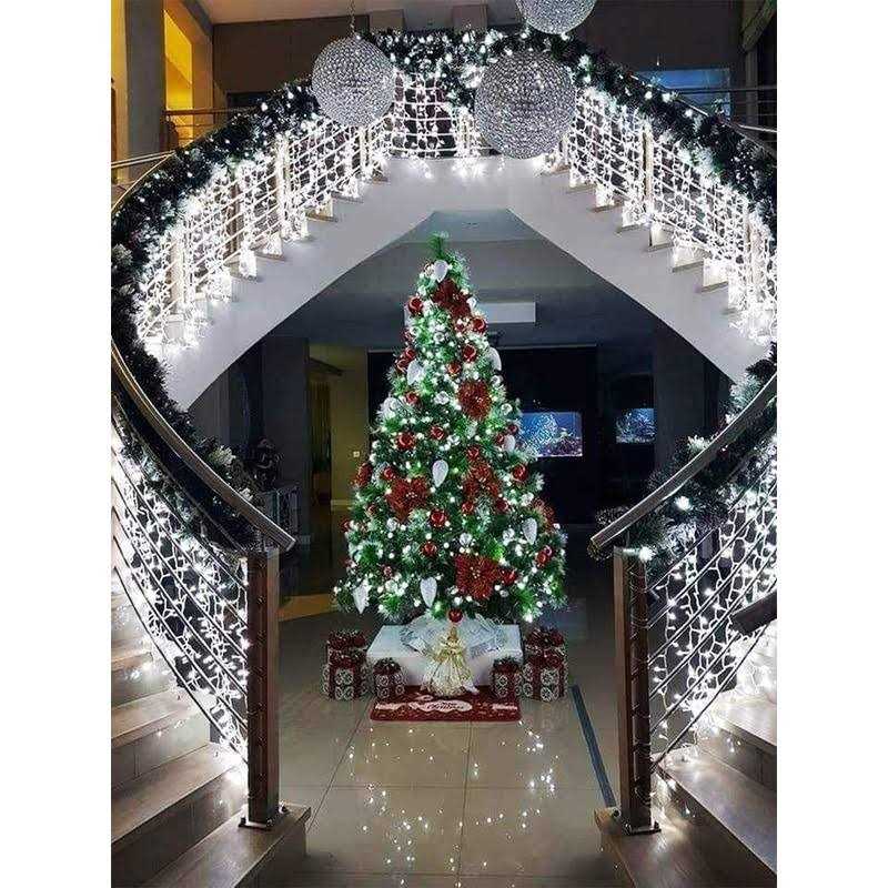 Toodour Christmas Icicle Lights 29.5ft 360 Led 8 Modes Window Curtain Fairy Lights with 60 Drops