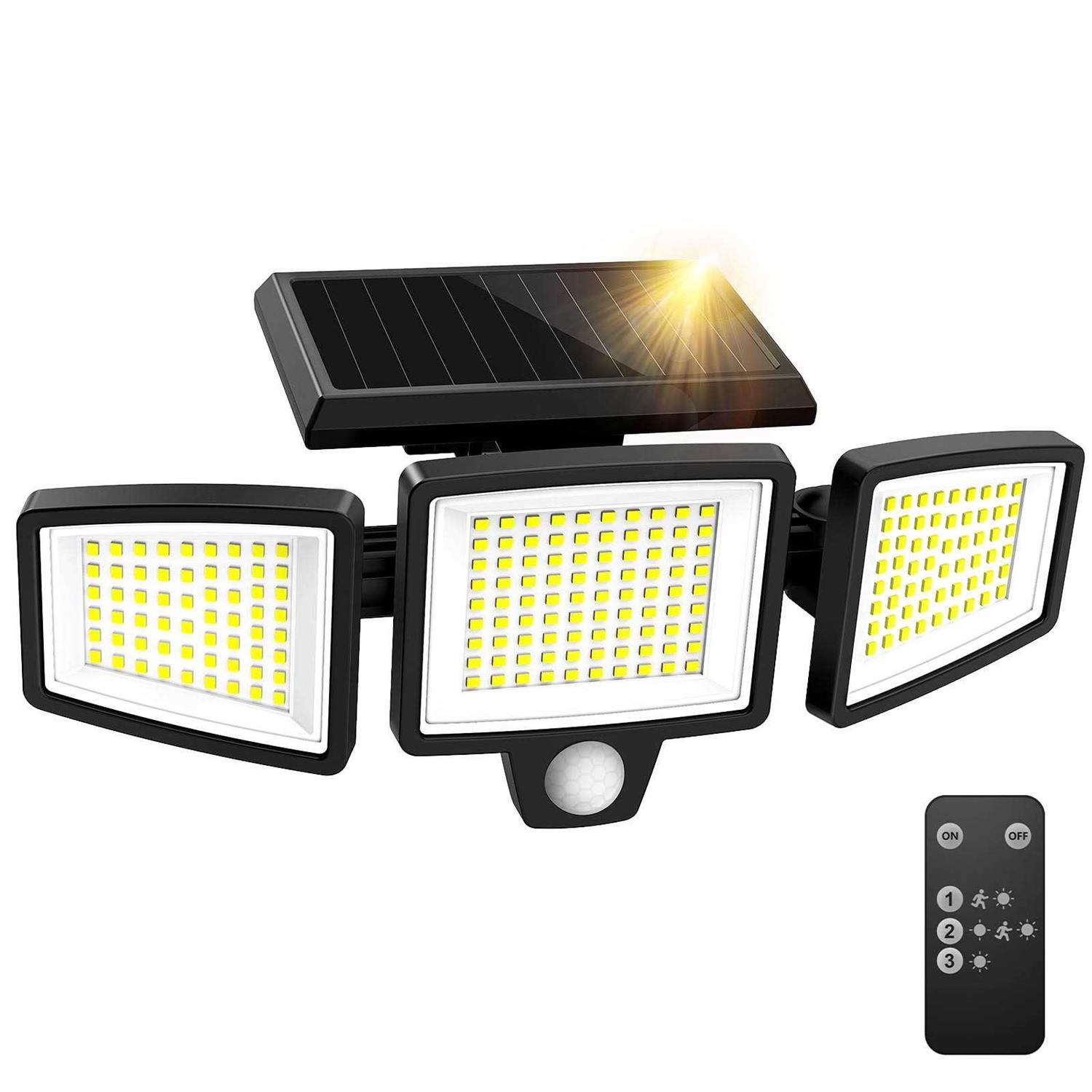Szrsth Solar Lights Outdoor Waterproof Motion Sensor Security Lights with Wireless Remote Control