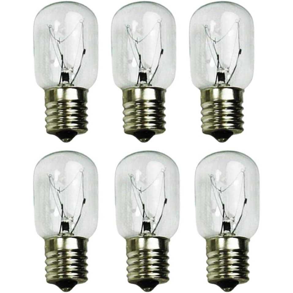 8206232a Microwave Oven Light Bulbs,6 Pack 40w 125v E17 Under Hood Microwave Oven Light Replacement Parts,exact Fit for Whirlpool Maytag Microwaves