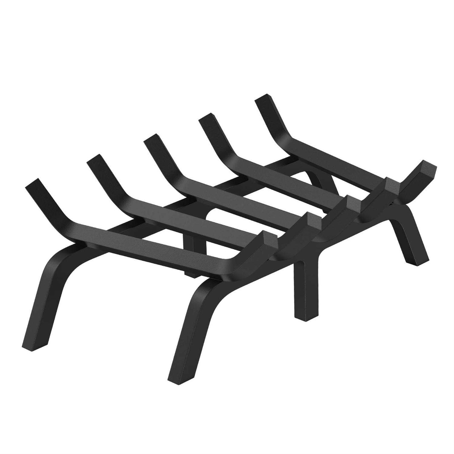 VEVOR Fireplace Log Grate Heavy-Duty Fireplace Grate Solid Powder-coated Steel Bars Log Firewood Burning Rack Holder