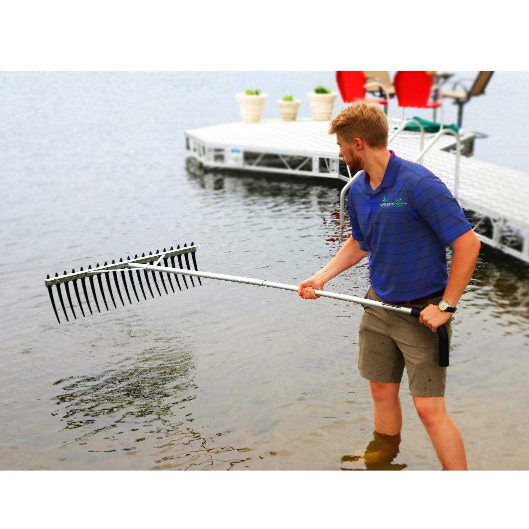 Aquatic Weed Rake with Long Tines For Lakes & Ponds