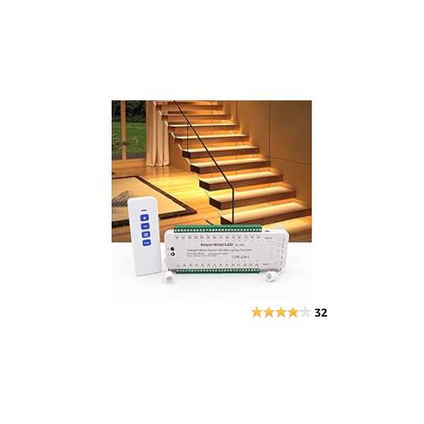 SuperStairLED Motion Sensor LED Stair Lights Controller SSL-5628 9 Modes Speed Brightness Adjustable Use for Max 28 Steps Indoor LED Stair Lighting