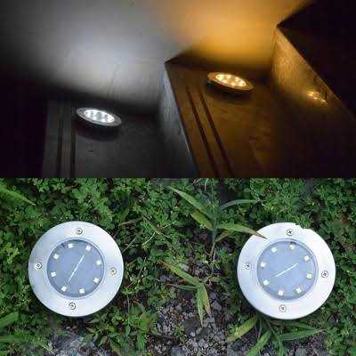 Bell + Howell Disk Lights Deluxe Solar Powered 3.75 W LED Garden Light 4 pk