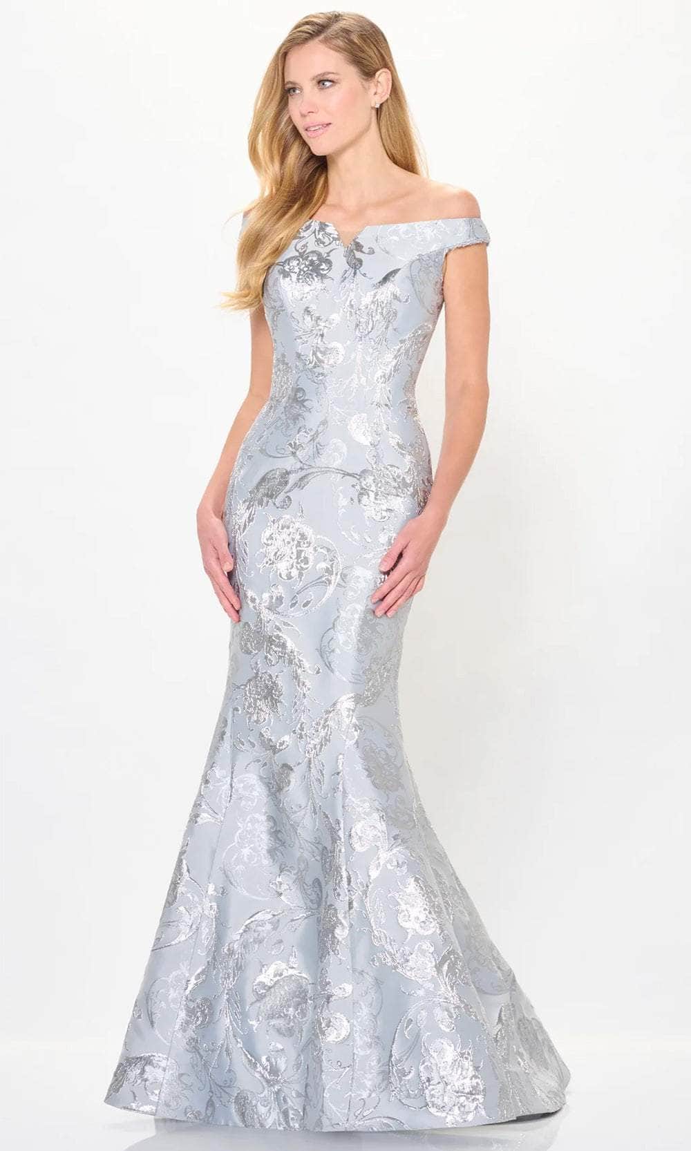 Brocade Mermaid Evening Gown