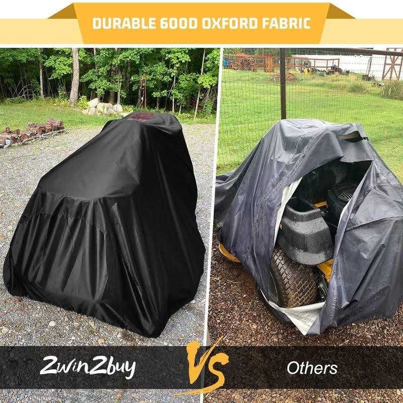 2win2buy Riding Lawn Mower Cover Heavy Duty Waterproof Polyester Oxford Tractor Cover UV & Dust & Water Resistant,Universal Fit Decks up to 54