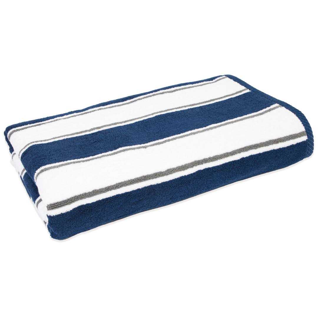 Aston & Arden Oversized Pinstriped Resort Beach Towel