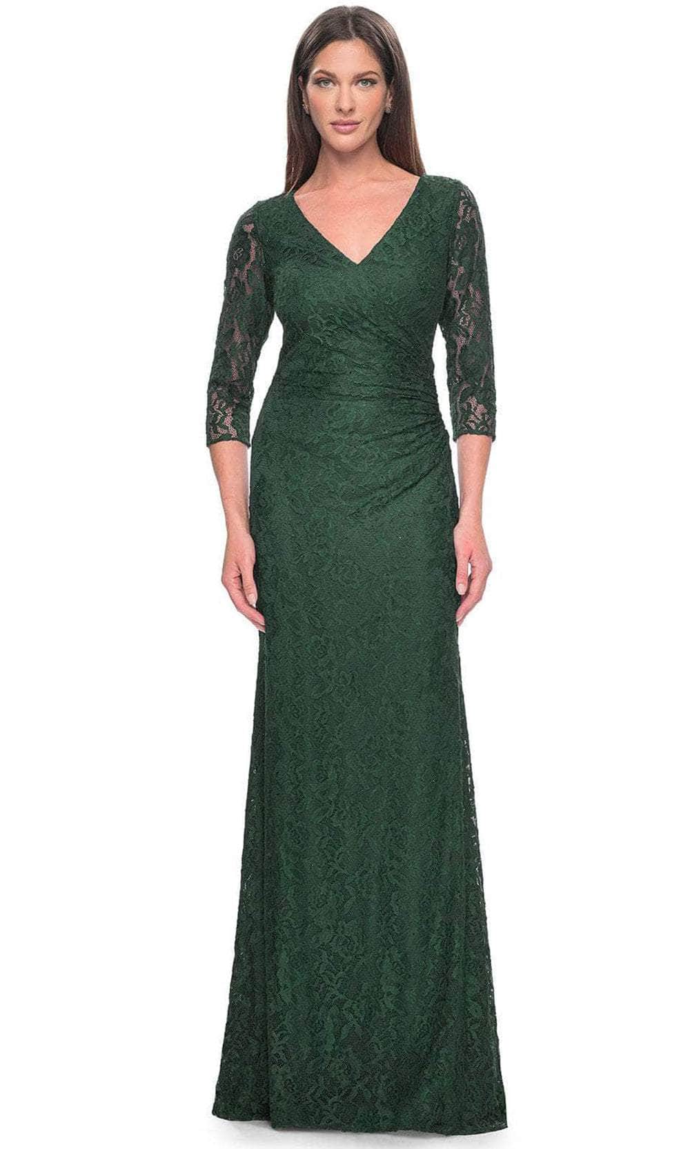 V-Neck Lace Formal Dress